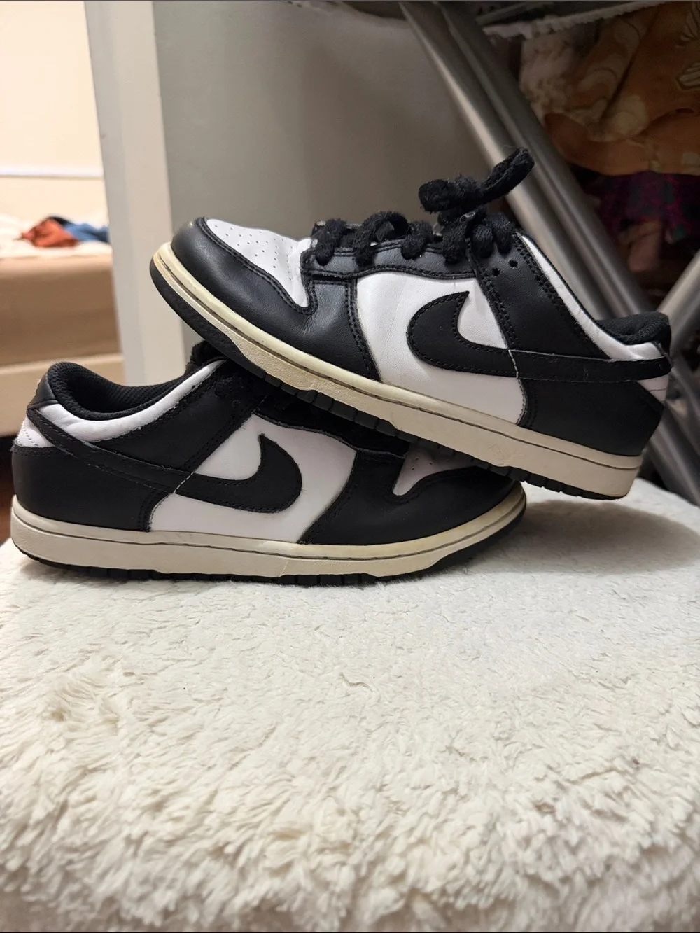 Nike Kids Black and White Low-Top Sneakers